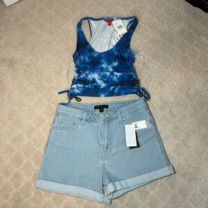 GUESS TANK TOP AND SHORTS SET